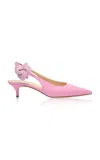 Magda Butrym Slingback Leather Kitten Heels In Pink