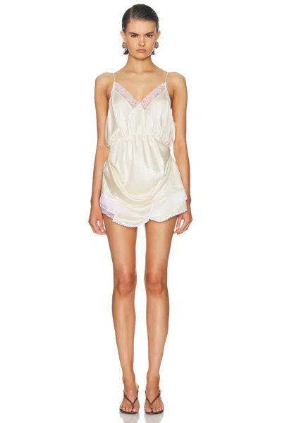 Magda Butrym Slip Mini Dress In White