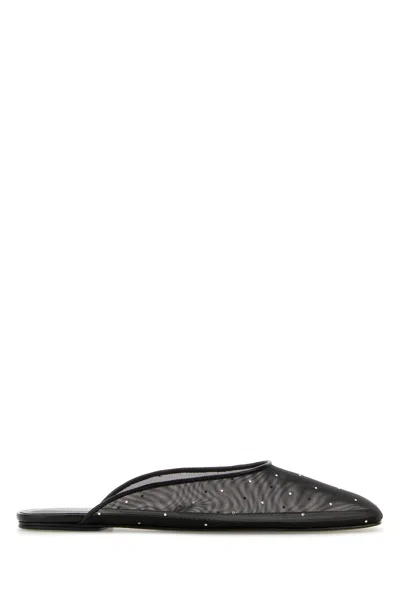 MAGDA BUTRYM MAGDA BUTRYM BLACK MESH SLIPPERS