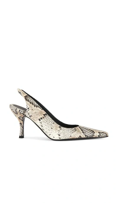 Magda Butrym Snake Low Slingback Heel In Gray