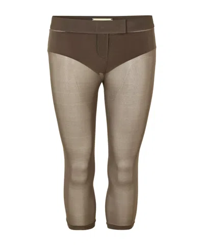 Magda Butrym Solid Color Leggings In Brown