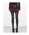 Magda Butrym Embroidered Silk And Wool-blend Mini Skirt In Black