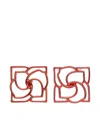 Magda Butrym Square Logo Earrings