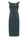 Magda Butrym Square-neck Denim Dress In Blue
