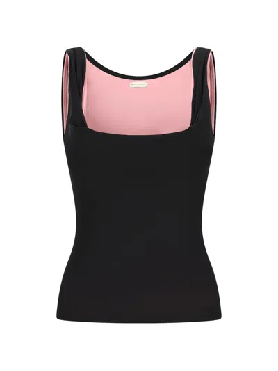 Magda Butrym Square-neck Tank Top In Black
