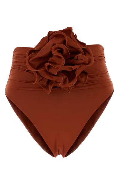 Magda Butrym Ss26 Swim Bottom 01 Orange In Brown