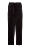 Magda Butrym Straight Cut Silk Pants In Brown