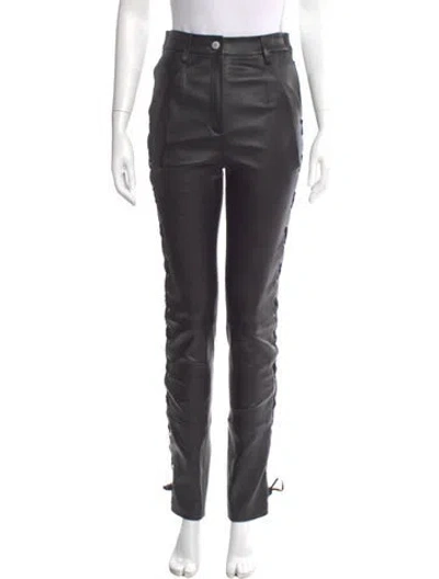 Pre-owned Magda Butrym Straight Leg Pants In Black