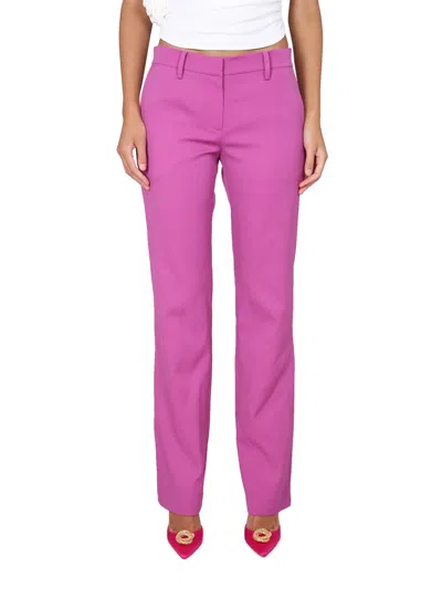 Magda Butrym Flared Wool Pants In Purple