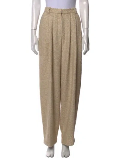 Pre-owned Magda Butrym Straight Leg Pants In Neutral