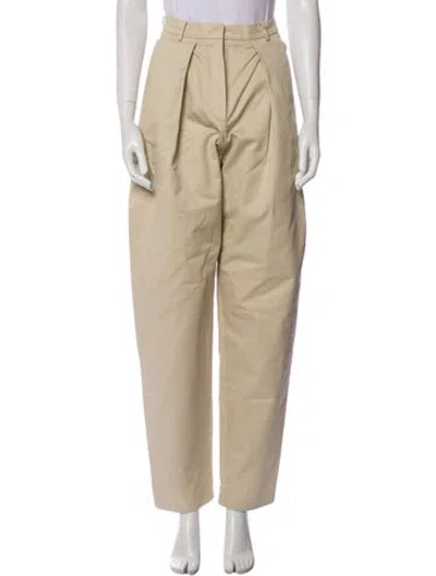 Pre-owned Magda Butrym Straight Leg Pants In Neutral