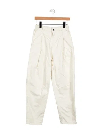 Pre-owned Magda Butrym Straight Leg Pants In White