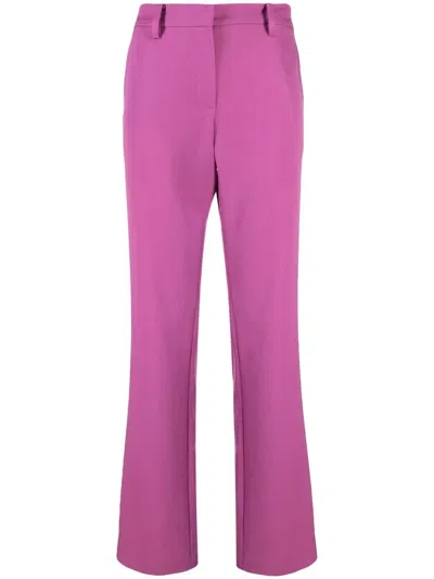 Magda Butrym Flared Wool Pants In Purple
