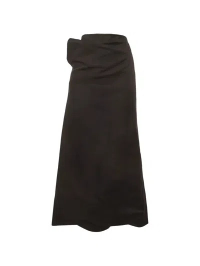 Pre-owned Magda Butrym Straight-fit Maxi Skirt In Black