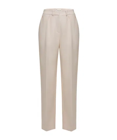Magda Butrym Straight-leg Silk And Wool Trousers In Cream In White