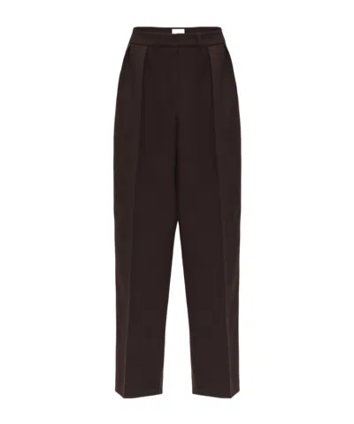 Magda Butrym Straight-leg Wool Blend Trousers In Brown