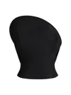 Magda Butrym Sculptural One-shoulder Bustier With Architectural Elements In Black