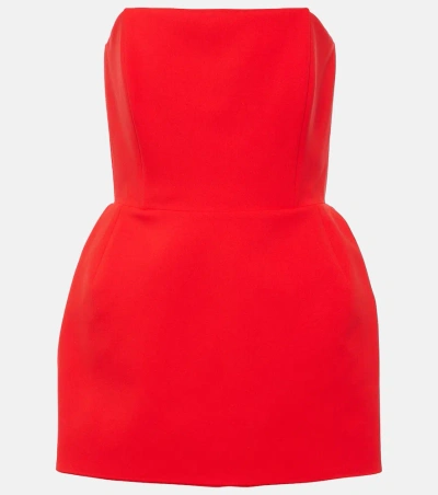 Magda Butrym Strapless Crêpe Bustier Dress In Red