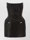 Magda Butrym Strapless Fitted Silhouette Dress With Zipper Accents In Black