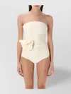 Magda Butrym Rosette Ruched One-piece Swim Suit