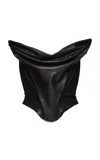 Magda Butrym Strapless Stretch-silk Corset Top In Black