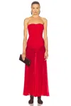 Magda Butrym Strapless Long Dress In Red