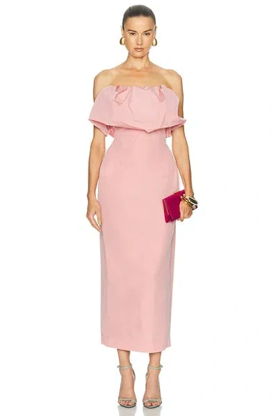 Magda Butrym Strapless Midi Dress In Pink