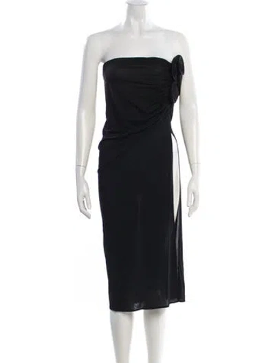 Pre-owned Magda Butrym Strapless Mini Dress In Blue