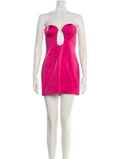 Pre-owned Magda Butrym Strapless Mini Dress In Pink