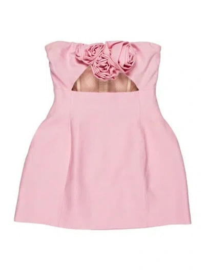 Pre-owned Magda Butrym Strapless Mini Dress In Pink
