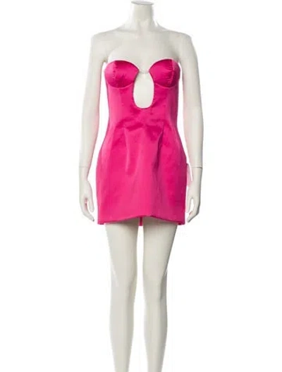 Pre-owned Magda Butrym Strapless Mini Dress W/ Tags In Pink