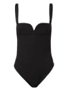 Magda Butrym Wool Bodysuit With Adjustable Straps And Open Back