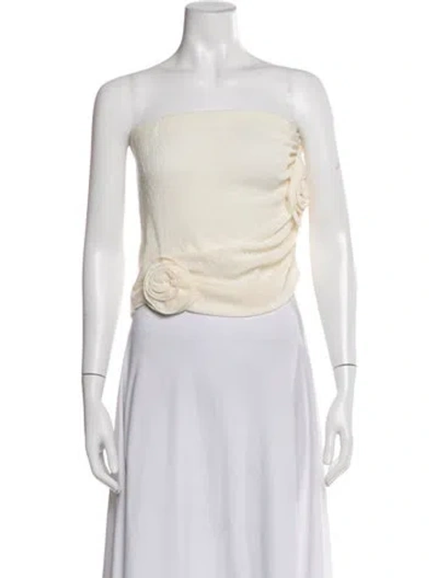 Pre-owned Magda Butrym Strapless Top In Neutral
