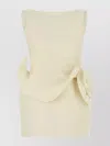 Magda Butrym Stretch Blend Mini Dress With Floral Applique