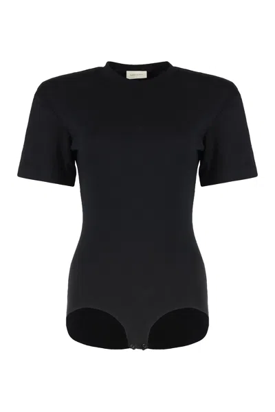Magda Butrym Stretch Cotton Bodysuit In Black