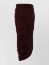 Magda Butrym Asymmetrical Draped Midi Skirt In Bordeaux