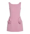Magda Butrym Stretch-wool Rosette Mini Dress In Pink