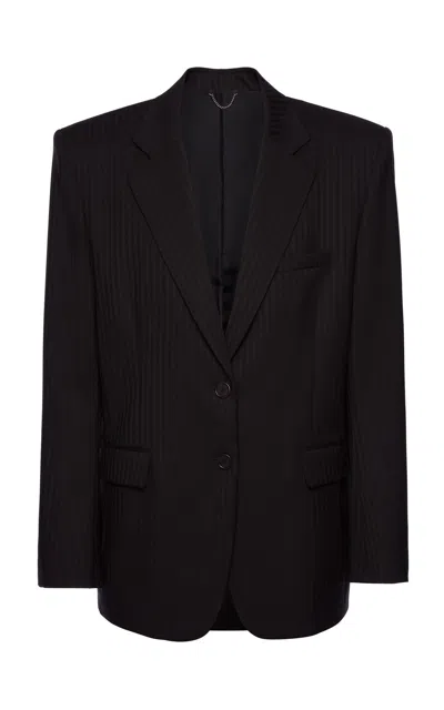 Magda Butrym Striped Tailored Wool Blazer In Stripe