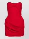 Magda Butrym Structured Corset Mini Dress With Draped Design In Red
