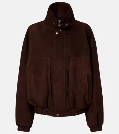Magda Butrym Suede Jacket In Brown