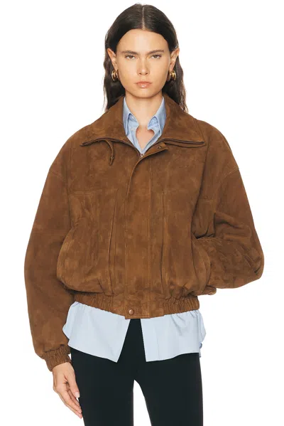 Magda Butrym Suede Jacket In Brown