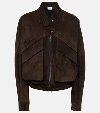 Magda Butrym Suede Jacket In Brown
