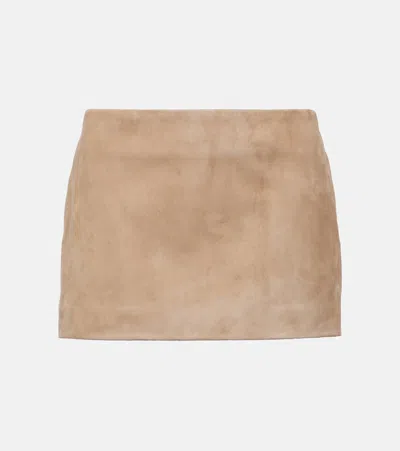 Magda Butrym Suede Miniskirt In Brown