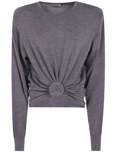 Magda Butrym Sweater Longsleeve Knitwear In Brown