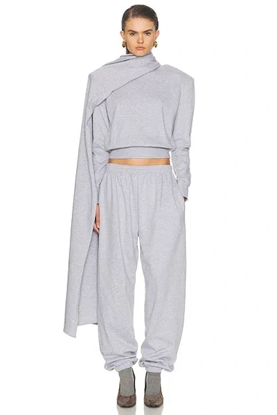 Magda Butrym Sweatshirt With Scarf In Gray
