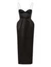 Magda Butrym Sweetheart-neck Silk Hourglass Midi Dress In Black