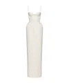 Magda Butrym Sweetheart Silk Hourglass Maxi Dress In Cream In White