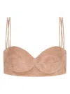 Magda Butrym Sweetheart Suede Top In Brown