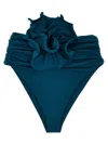 Magda Butrym High Waist Ruffled Bikini Bottoms