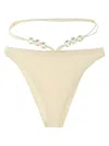 Magda Butrym Pearl-detailing Bikini Bottoms In Nude